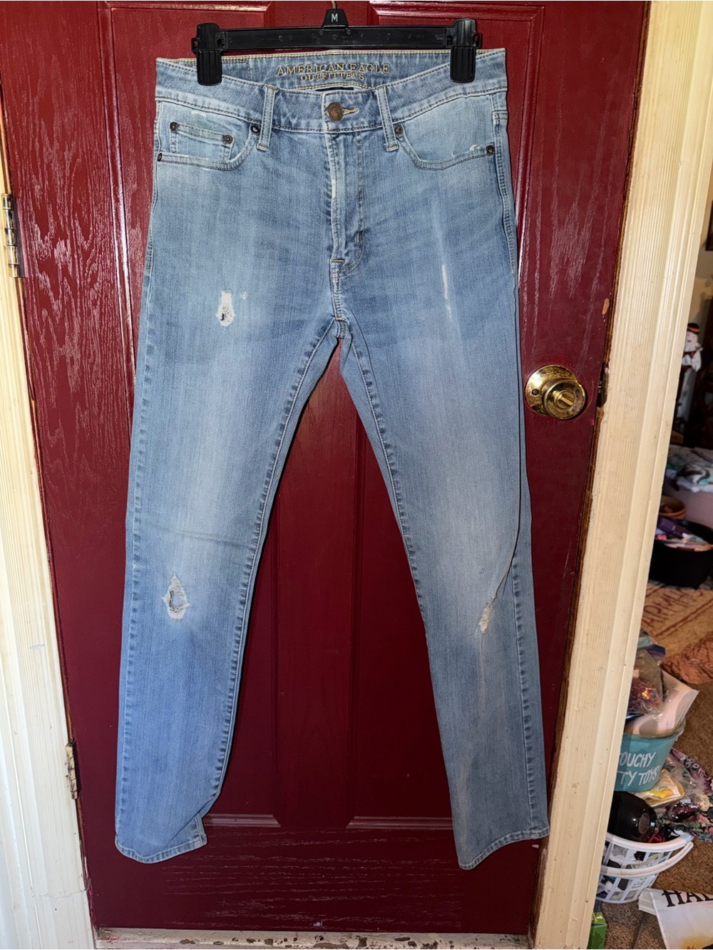 American Eagle Outfitters Light Wash Slim Straight Jeans